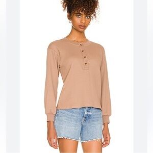 Lovers and Friends Waffle Knit Long Sleeve Top Size XXS NWT